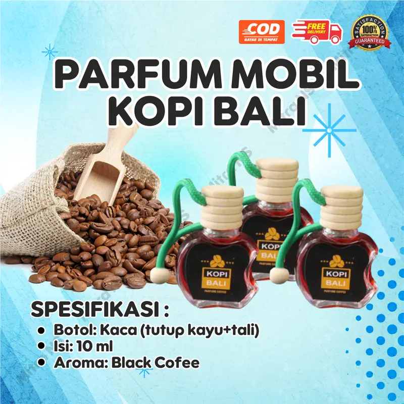 Parfum Mobil Botol Kaca Aroma Kopi Bali Isi 7 Pcs Parfum Kopi Aroma Awet Car pengharum 3