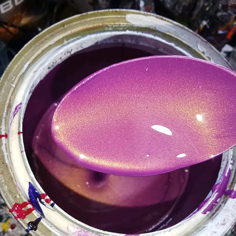 Cat warna golden lilac / golden violet / violet effec gold pu Car 2