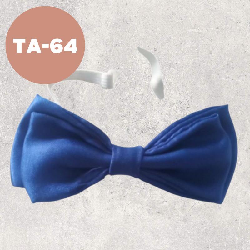Blue Electric Plain Bow Tie, Classic Bowtie for Men Formal Attire Accessories, Gift for Men Birthday Anniversary 1