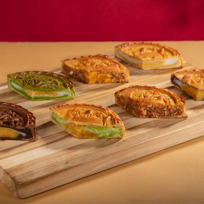 Live combo 2 bánh trung thu nướng nhân mochi nướng trứng ruốc 300gr Lâm Thuỷ + tặng chả