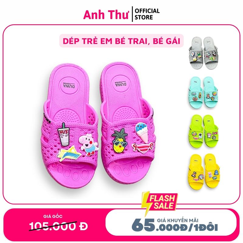  Dép tổ ong bé trai bé gái gắn stickers chất Eva siu nhẹ có 6 màu size 27 đến 34 dép cho bé trai bé gái 