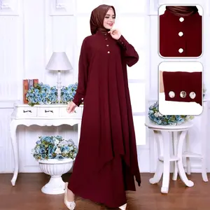 Setelan Rok Malaysia Cringkle Airflow Premium Adem Realpict COD Nyaman