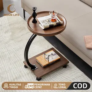 COD Meja Sudut Dengan Roda Meja Kopi Meja Makan Bergerak Meja Samping Meja Ruang Tamu Meja Nakas Meja Teh Meja Bunga Serbaguna  Meja Kecil Kamar