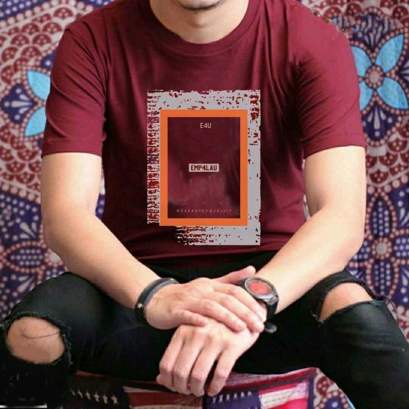 Promo 100 Ribu Dapat 8 Kaos Pria Distro dewasa Keren Lengan Pendek Pria Semi Katun Beli Lokal 4