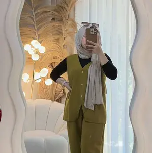 WILONA SETELAN VEST  KNIT SIMPLY ELEGAN KNIT FLORENCIA OOTD TERBARU