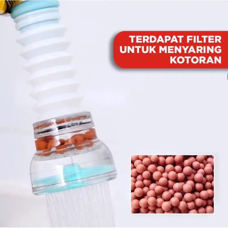 SAMBUNGAN KRAN AIR / SARINGAN KRAN AIR / FILTER KRAN AIR FLEXIBLE FILTER AIR ANTI SPLASH 4 & 3 LAPIS 2