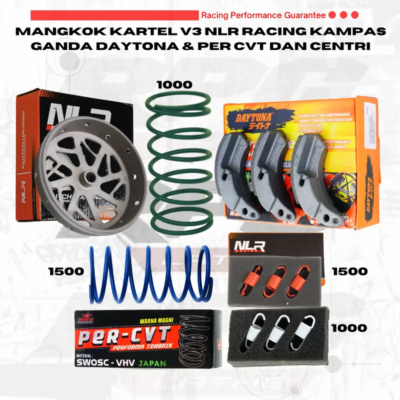 Paket upgrade kirian mangkok ganda racing v3 kartel anti gredeg 0