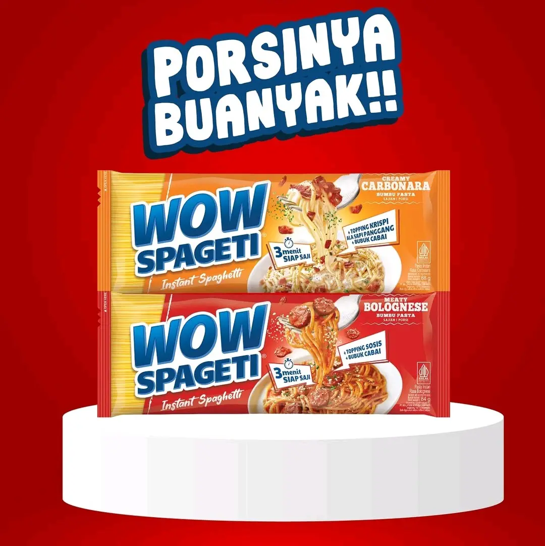 Wow Spaghetti Creamy Carbonara dengan Daging Sapi Renyah dan Sosis - Cheese, Msg, Sauce spaghettia laresto