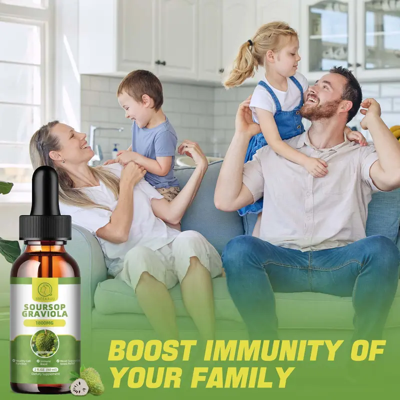 Product Introduction of Soursop Graviola Herbal Drops Multivitamin, 60ml, 2 Fl Oz, Organic Soursop Leaf Extract Soursop Oil, Soursop Bitters Liquid,  Vitamin, Dietary Fiber 11