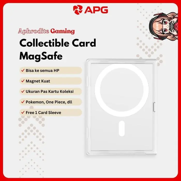 New arrival APG Collectible Card MagSafe Holder TCG Pokemon One Piece Dompet Magnetik Kartu Koleksi Kpop Photocard Case HP