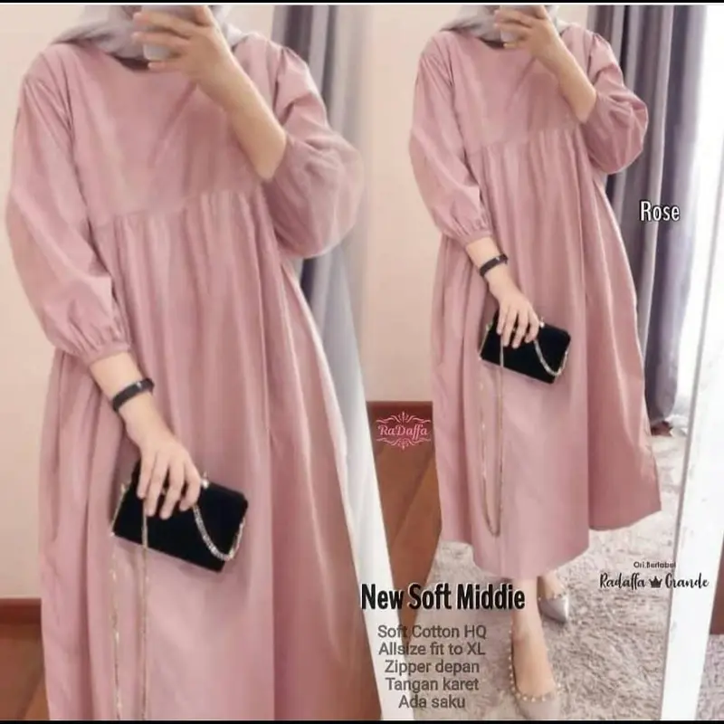 BISA COD'HANABI MIDI DRESS BAHAN KATUN RAYON VISCONE TEBAL PREMIUM ALL SIZE M-XXL Midi Dress Korean Style Terbaru 2024 Atasan Wanita Remaja Ootd Dress Wanita Muslim Gamis Pendek Selutut Wanita Long Tunik Viral Tiktok Baju Lebaran Terlaris Fashion Dewasa 0