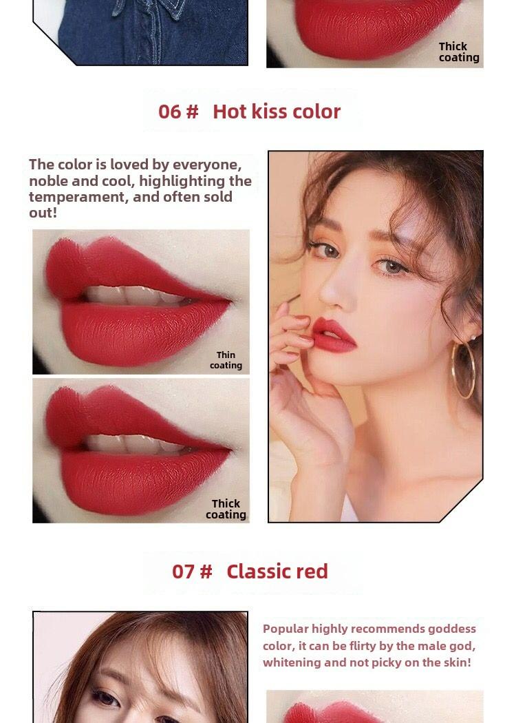 Product Introduction of Round tube lipstick lipstick moisturizing models moisturizing easy to color not easy to fall cosmetics Gloss Lipgloss Makeup Glossy 5