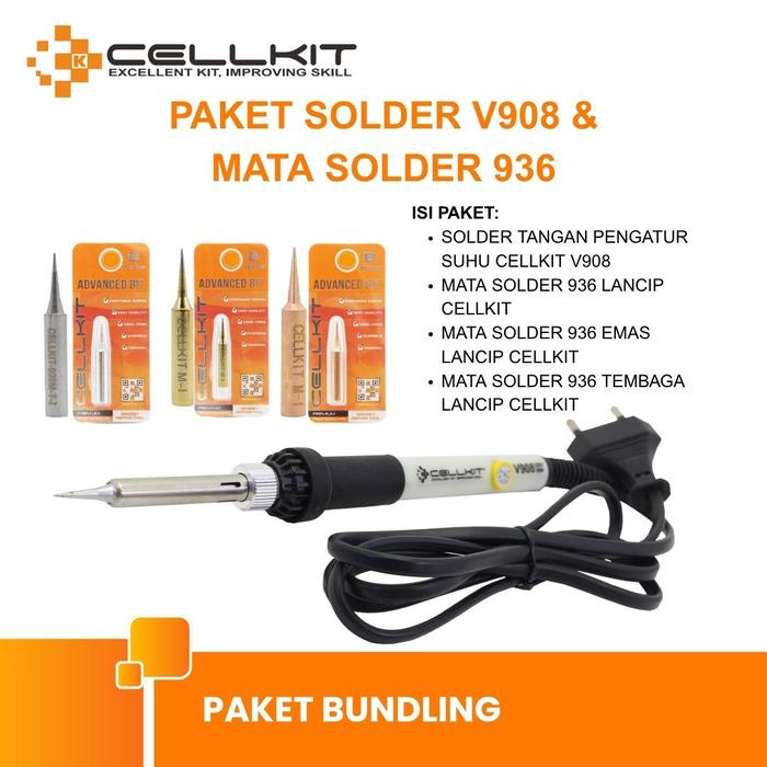 Gambar CELLKIT Paket Solder Premium A Solder Cellkit V908 + 3Mata Solder dari CELLKIT Kota Surabaya Tokopedia