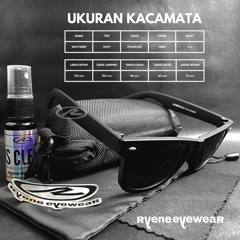 KACAMATA WARFARRER MIRING FRAME POLARIZED LENSA UV 400 ANTI SILAU - GANTI LENSA COSTUME - EYEWEAR, GLASSES 8