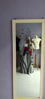 Product Review of Jeine Series (free scarf) silk digital printing Sutra by La palamba Gamis Karet Muslim Satin Pesta Dress from H**a 0