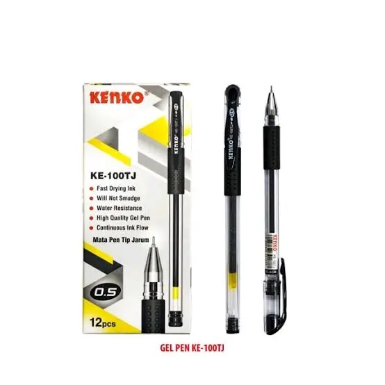 Pulpen Kenko KE-100 KE-100TJ Gel Pen - Stationery Alat Tulis 4