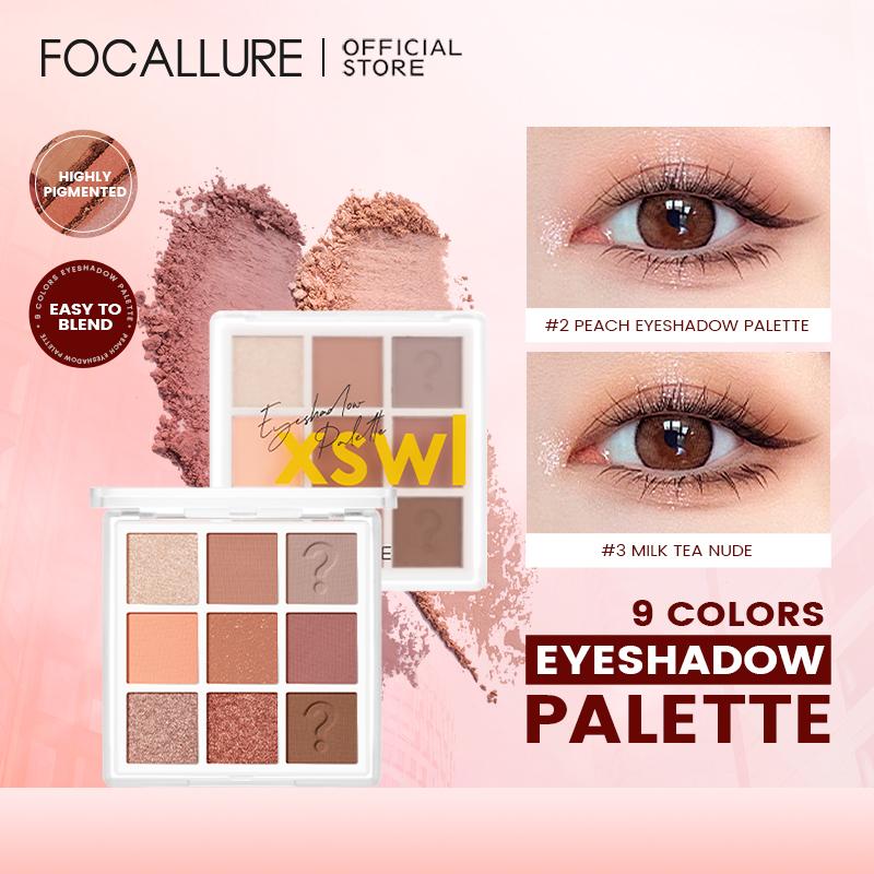 Bảng phấn mắt FOCALLURE 9 màu chống thấm nước lâu trôi 9g phấn  mắt