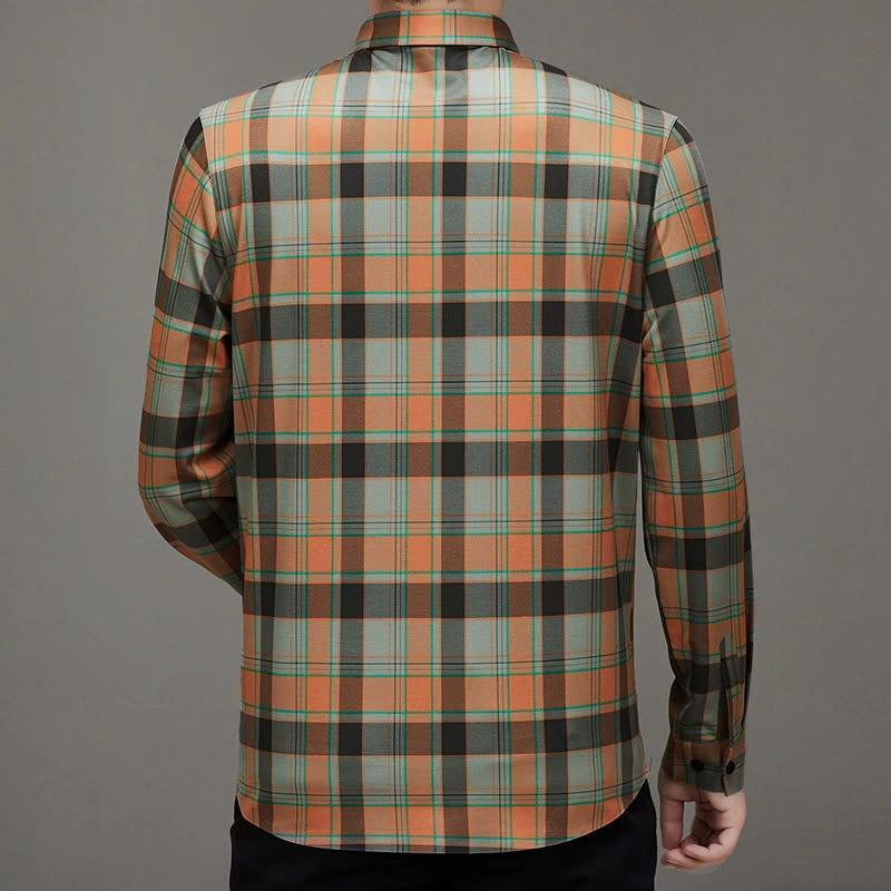 Áo sơ mi nam dài tay caro  Mẫu PT55, sơ mi nam chất kate lụa cao cấp Hàn Quốc phong cách mới trẻ trung cực hot Menswear  Shirt Kem Shirt 3