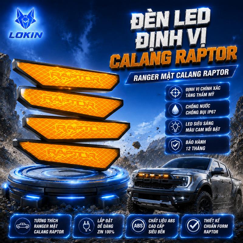Đèn LED định vị Zin Mặt Calang FORD Ranger Raptor, Everest - LOKIN, Nhiều màu…