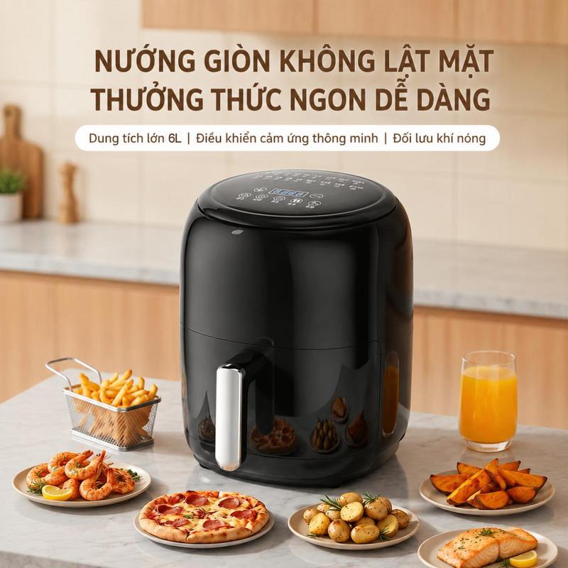 Nồi chiên không khí Lò nướng gia đình Một trong một đa chức năng Trang chủ hoàn…