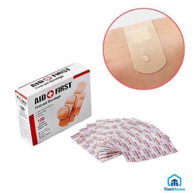 Combo 2 Hộp miếng Băng y tế cá nhân AID FIRST - Băng chống nước và tiệt trùnġ dán vết thương tiện lợi URGO người lớn URGO trẻ em
