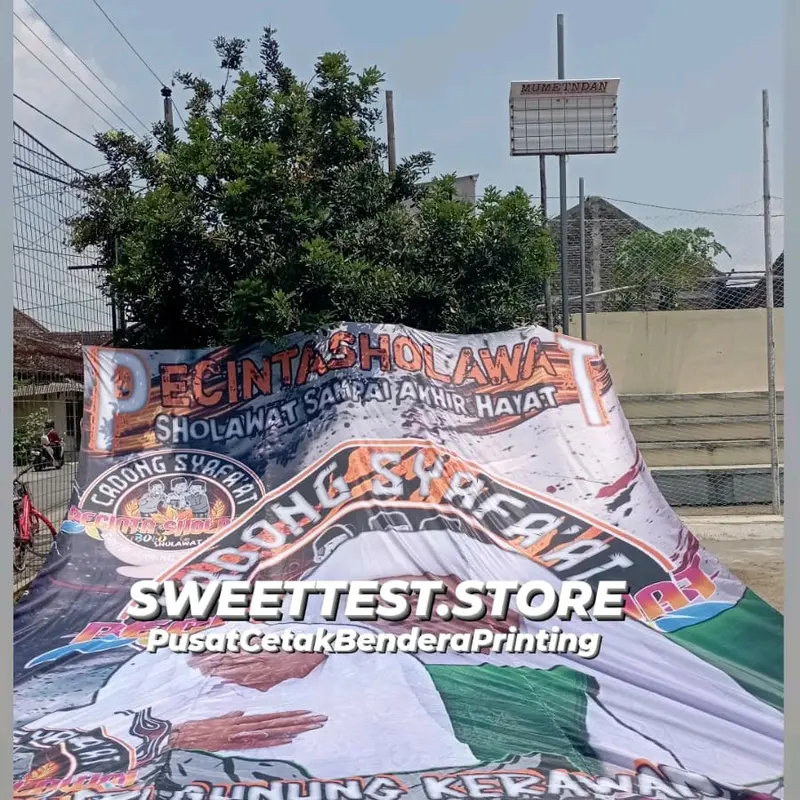 READY STOK + BENDERA TERMURAH + TERLARIS, BENDERA HABIB LUTHFI, HABIB MBAH HASYIM, BENDERA SHOLAWAT FULL PRINTING 1