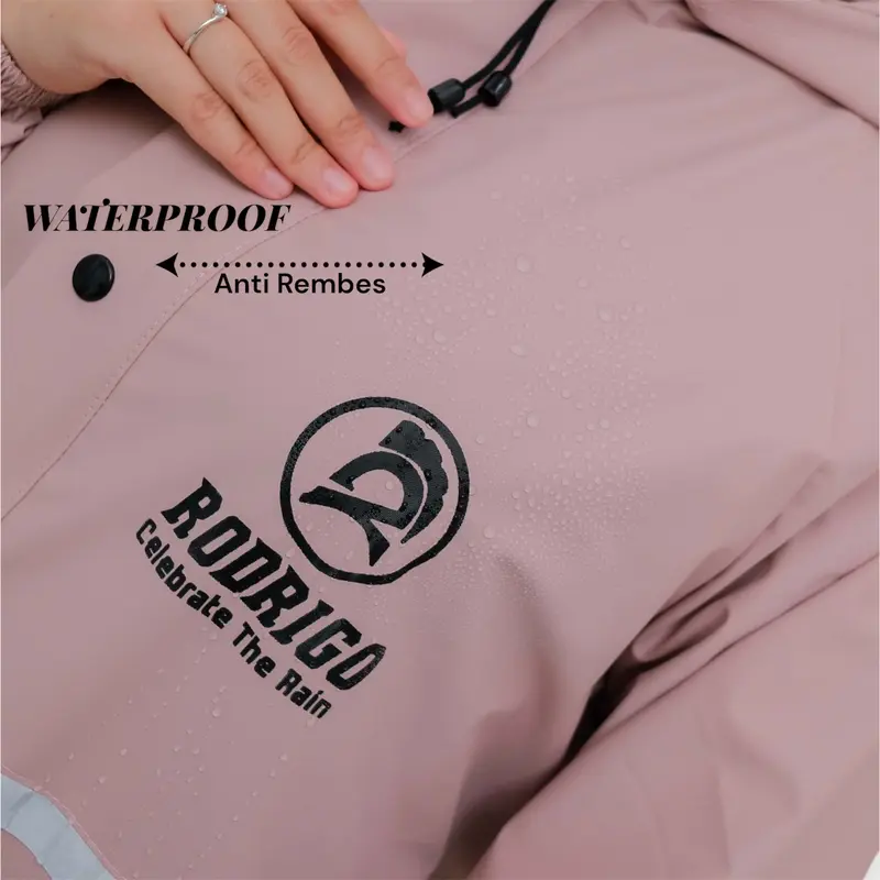 MANTOL JAS HUJAN GAMIS RODRIGO PREMIUM HIJABER JUMBO WATERPROOF TEBAL ELASTIS PVC 4