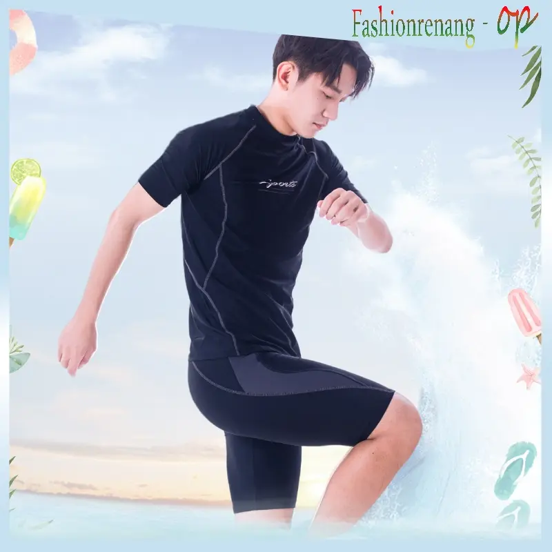 91016-1 Baju renang pria /Baju renang cowok/baju renang dewasa/baju renang satu set 1
