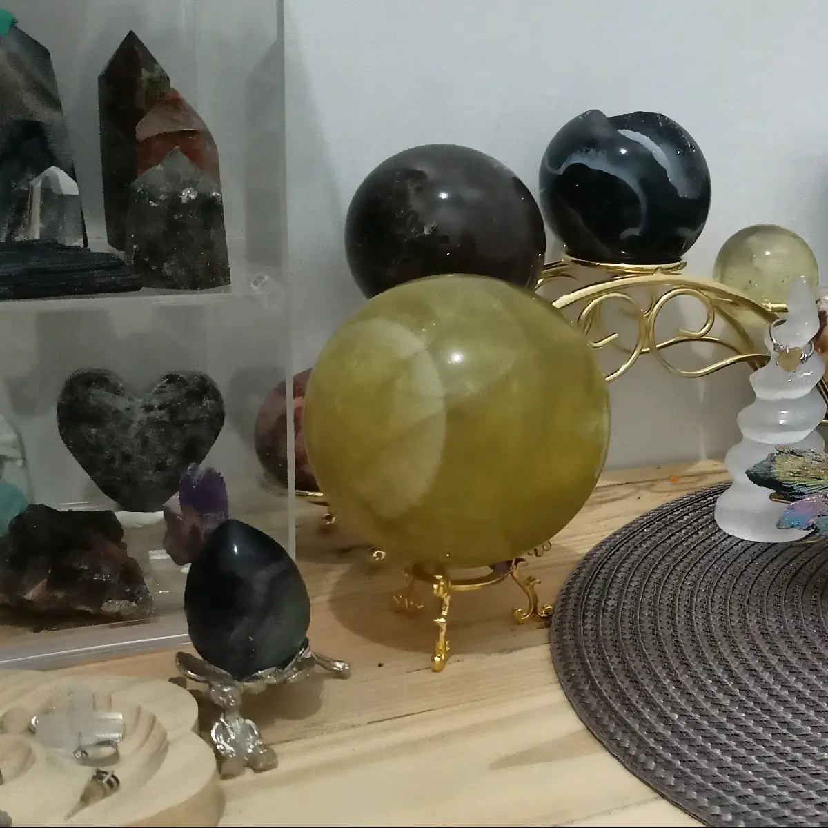 Nota Live. Crystal pajangan, aksesoris gelang, cincin, pendant, anting