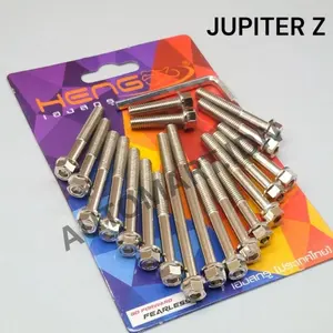 Baut Blok Mesin 2 Kunci Chrome Yamaha Jupiter Z Vega R Vega 110cc – Set Baut Mesin Isi 19 Biji