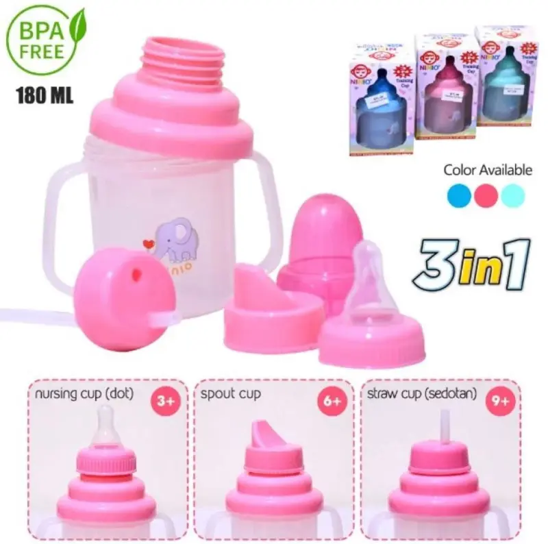 Botol Minum Bayi Ninio 3 in 1/Botol Spout bayi/Tempat minum Bayi SO-01 2