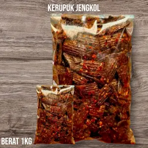 Kerupuk Jengkol Viral Pedas Daun Jeruk 500gram Snacks Food keripik  seblak Seblak  Pedas Snack Makanan Ringan