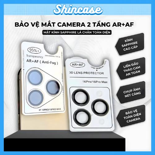 Fullbox Bảo Vệ Mắt Camera 2 Tầng AR + AF ( ANTI - FOG ) Phủ Sapphira Siêu Trong Suốt - Chống Trầy - Chống Va Đập - Có Đầu Tháo Cam dành cho điện thoại Shin Case