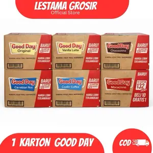 Good Day Original, Vanila Latte, Chococinnno, Carribbean Nut, Coolin Coffee, Mocaccino - 1 Karton - Lestama Grosir