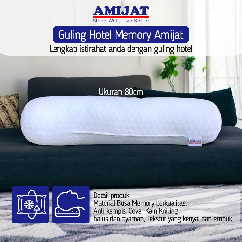 AMIJAT - BUY 1 GET 1 Guling Hotel Memory Foam Guling Dewasa 2pcs Guling Dewasa Bantal Bed Busa Memory Kain Knitting 1