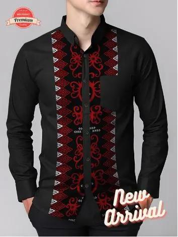 Angelaco | Kemeja Batik Batak Lengan Panjang Pria | Batik Motif Ulos Batak SE3 xxl.m l 4