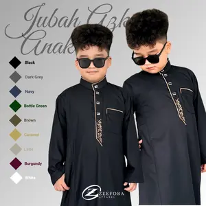 Zeefora ANAK Gamis Azka Jubah Saudi Basic Thobe Anak Remaja Kancing Snap Lengan Panjang Berkualitas