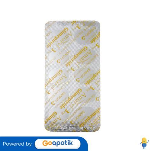 AMARYL 3 MG STRIP 10 TABLET