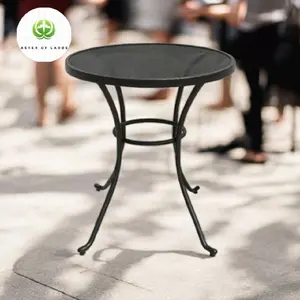 Meja Cafe Round 70 Cm Lubang/ Coffe Table / Meja kopi Bulat / Meja Taman Tahan Cuaca / Meja Cor