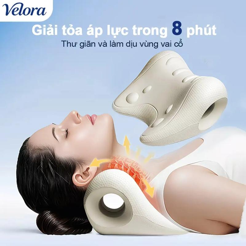 Velora Official | Gối Công Thái Học Massage Cổ Vai Gáy Đang Bán Chạy Nhất TikTok