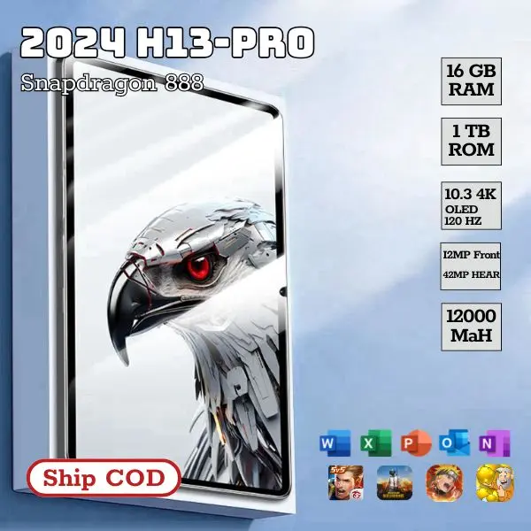 COD tablet baru 2024 Han.z permainan kantor mahasiswayang pantas diterima, datang dengankeyboard+leather case+charger+data cable aksesori,16GB+1TB,10,3 inci, mendukung kartu5GWiFi+SlM, dapat digunakan langsung tanpamembeli aksesori advan tab 1 tablet 0