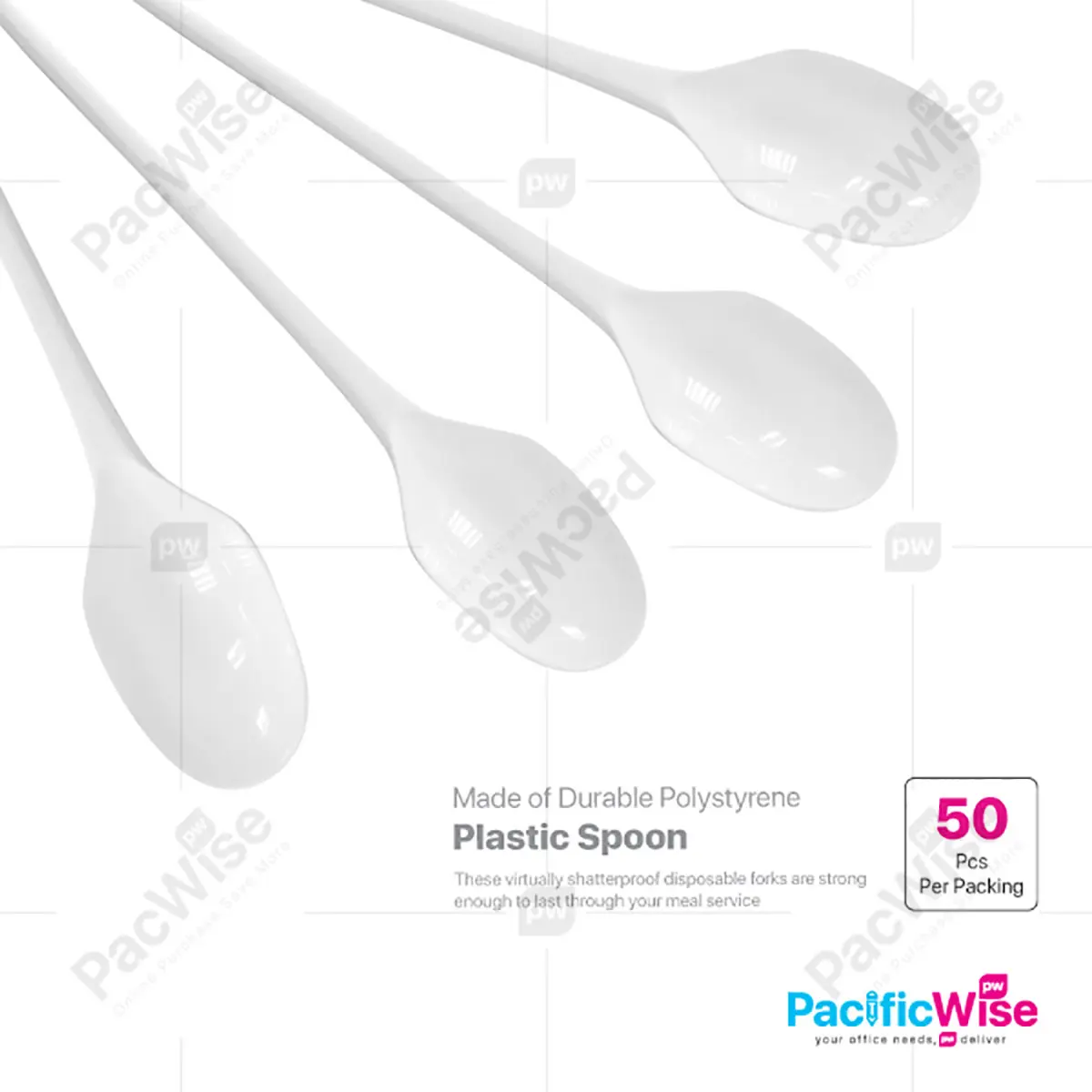 Sudu Plastik (50'S) Cutlery Kitchenware Tableware - Plastic Spoon