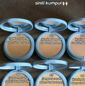 FULL SIZE & REFIL TWC bedak padat ightening powder foundation Compact Waterproof Lasting Concealer