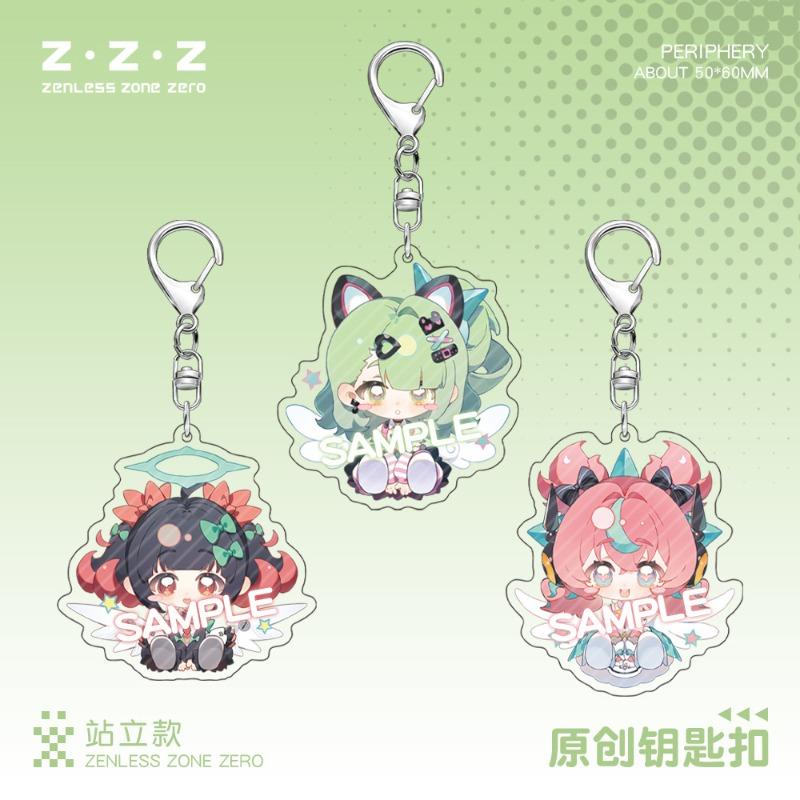 Zenless Zone Zero KeyChain Men Angels of Delusion Key Chain Women Aria Acrylic…