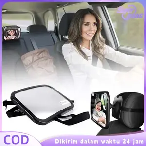 Kaca Spion Jok Bayi Rear View Mirror Baby Mobil Car Cermin Lihat Jok Belakang Adjustable Untuk Passanger