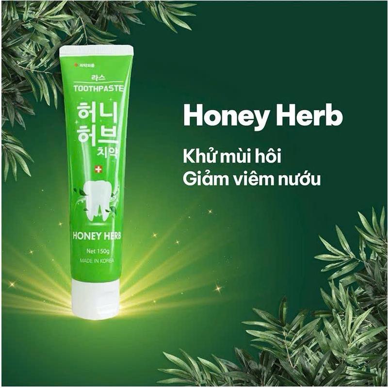  Kem Đánh Răng Hỗ Trợ Sáng Răng Lath Hàn Quốc Honey Herb Fresh Herb 150g 