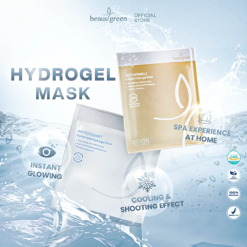BEAUUGREEN - Hydrogel Glam Lip Mask Jar (20pcs) / Masker Bibir - Shop
