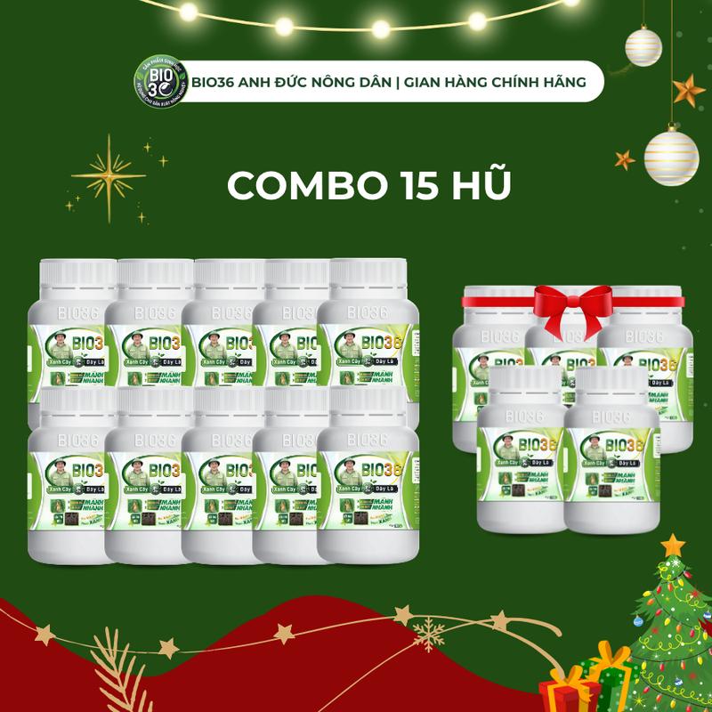  Combo 10 TẶNG 5 Hũ Phân Bón Bio 36 Kích Rễ Mạnh- Đi Đọt Nhanh Xanh cây Cải tạo đất  15 Bio36  Hũ 500g  