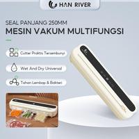 Gambar HAN RIVER Vacuum Sealer Alat Vakum Makanan Dry & Wet Mode Frozen Food (Free 20pcs Plastik) - white dari HANRIVER LifeStyle Kab. Tangerang 1 Tokopedia
