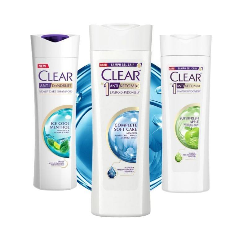 Clear Shampo Anti Ketombe 70ml Shampoo Perawatan rambut Rontok Kering ...